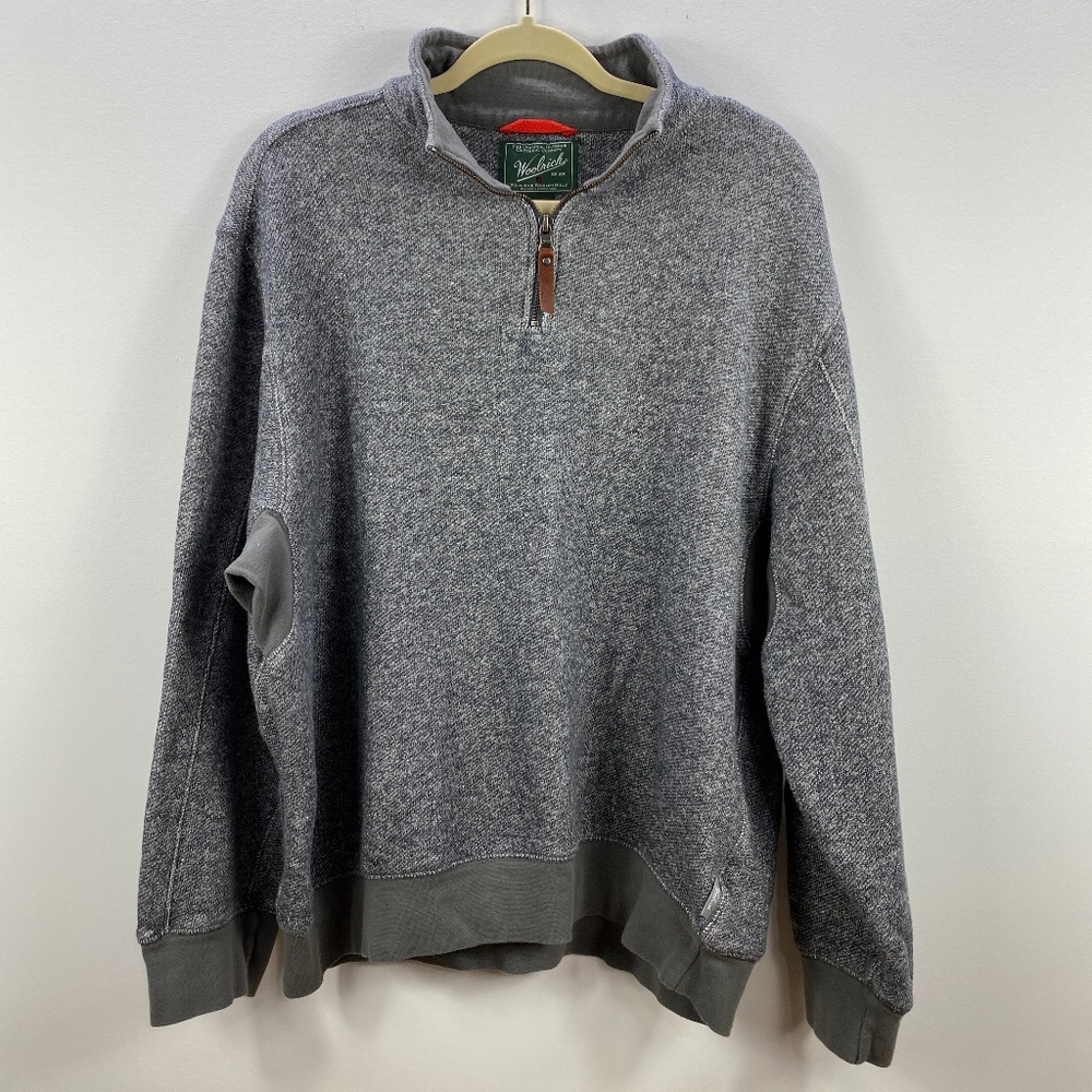 WOOLRICH Men's Quarter Zip pullover sweater Sz LG